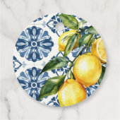 Lemon Citrus Positano Italienische Hochzeit Geschenkanhänger (Rückseite)