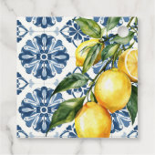 Lemon Citrus Positano Italienische Hochzeit Geschenkanhänger (Rückseite)