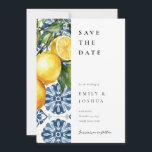 Lemon Citrus Positano Italienische Hochzeit Save The Date<br><div class="desc">Lemon Citrus Positano Italienische Hochzeit Speichern Sie das Datum</div>