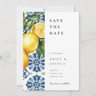 Lemon Citrus Positano Italienische Hochzeit Save The Date