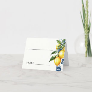 Lemon Citrus Positano Italienische Hochzeitsfeiern Dankeskarte