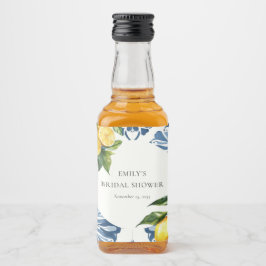 Lemon Citrus Positano Italienisches Brautparty Alkoholflaschenetikett