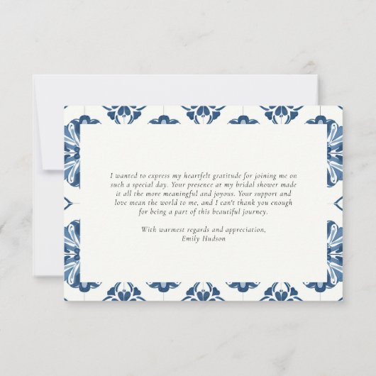 Lemon Citrus Positano Italienisches Brautparty Dankeskarte (Rückseite)