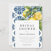 Lemon Citrus Positano Italienisches Brautparty Einladung (Vorderseite)