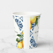 Lemon Citrus Positano Italienisches Brautparty Pappbecher (Rechts)