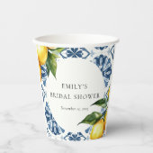 Lemon Citrus Positano Italienisches Brautparty Pappbecher (Vorderseite)