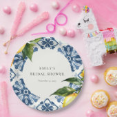 Lemon Citrus Positano Italienisches Brautparty Pappteller (Party)