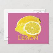 Lemon Citrus Postkarte (Vorne/Hinten)