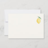 Lemon Citrus QR Code Wedding RSVP Card Karte (Rückseite)
