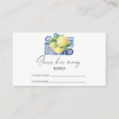 Lemon citrus - raten Sie, wie viele Küsse Bridgame Begleitkarte (Vorderseite)