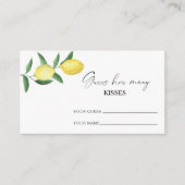 Lemon citrus - raten Sie, wie viele Küsse Bridgame Begleitkarte (Vorderseite)