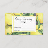 Lemon citrus - raten Sie, wie viele Küsse Bridgame Begleitkarte (Vorderseite)