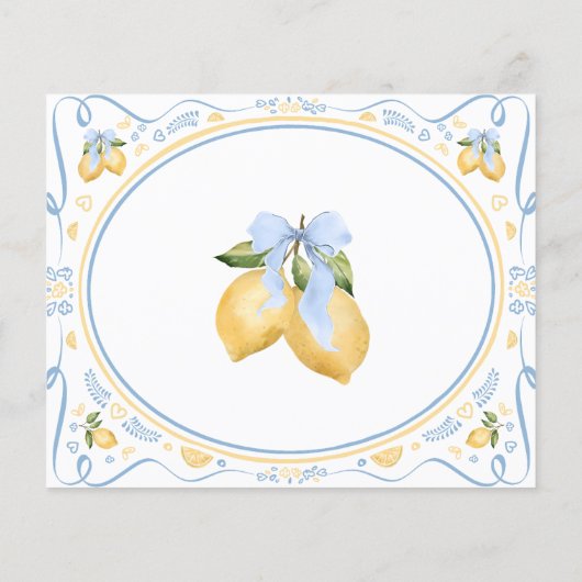 Lemon Citrus Ratgeber und wünscht Brautparty Card (Rückseite)