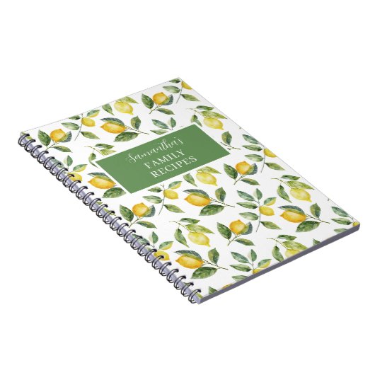 Lemon Citrus Recipe Notizblock (Rechte Seite)