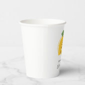 Lemon Citrus Script Handschrift Brautparty Pappbecher (Rechts)