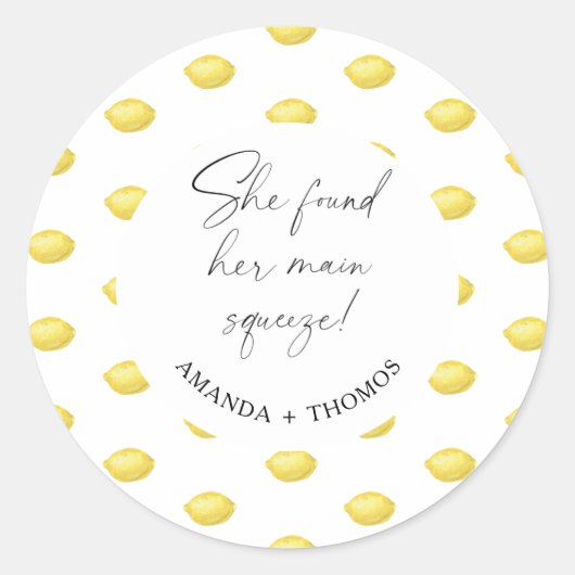 Lemon Citrus - Sie fand ihren Hauptpresse Runder Aufkleber (Vorderseite)
