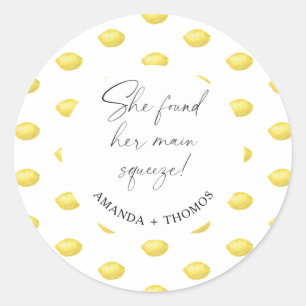 Lemon Citrus - Sie fand ihren Hauptpresse Runder Aufkleber