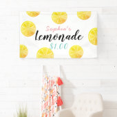 Lemon Citrus Slice Muster Lemonade Stand Kids Banner (Insitu)