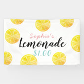 Lemon Citrus Slice Muster Lemonade Stand Kids Banner (Horizontal)