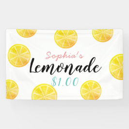 Lemon Citrus Slice Muster Lemonade Stand Kids Banner