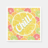 Lemon Citrus Slices Chill Party Serviette (Vorderseite)