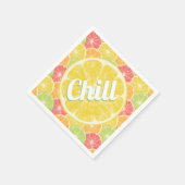 Lemon Citrus Slices Chill Party Serviette (Ecke)