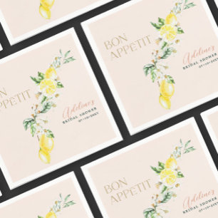 Lemon Citrus Soft Blush Main Squeeze Brautparty Serviette