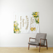 Lemon Citrus Sommer Begrüßung Baby Dusche Wandteppich (Beispiel (Horizontal))