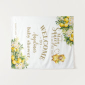 Lemon Citrus Sommer Begrüßung Baby Dusche Wandteppich (Vorderseite (Horizontal))