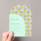 Lemon Citrus Sommer Geburtstag Acryleinladungen (Insitu (Handheld))
