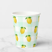 Lemon Citrus Sommer Geburtstag Pappbecher (Rückseite)
