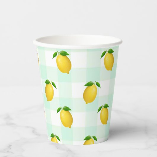 Lemon Citrus Sommer Geburtstag Pappbecher (Vorderseite)