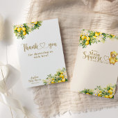 Lemon Citrus Sommer geschlechtsneutral Baby Dusche Dankeskarte
