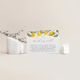 Lemon Citrus Sommer Wünschen Baby Dusche Begleitkarte