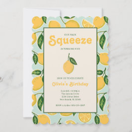 Lemon Citrus Squeeze Sommer Geburtstag Einladung