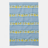 Lemon Citrus Stripe Bauernhof Blue French Country Geschirrtuch (Vertikal)