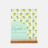 Lemon Citrus Summer Birthday Acrylschild (Vorderseite)