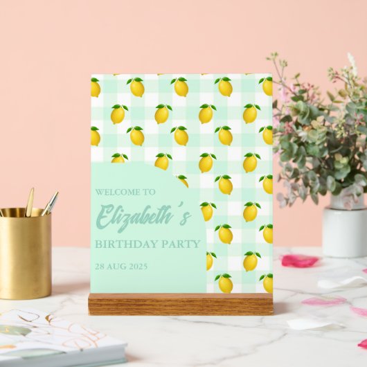 Lemon Citrus Summer Birthday Acrylschild (Hochzeit)