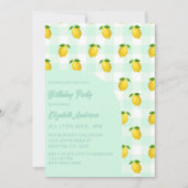 Lemon Citrus Summer Birthday Einladung (Vorderseite)