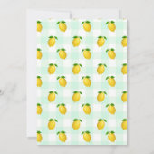 Lemon Citrus Summer Birthday Einladung (Rückseite)