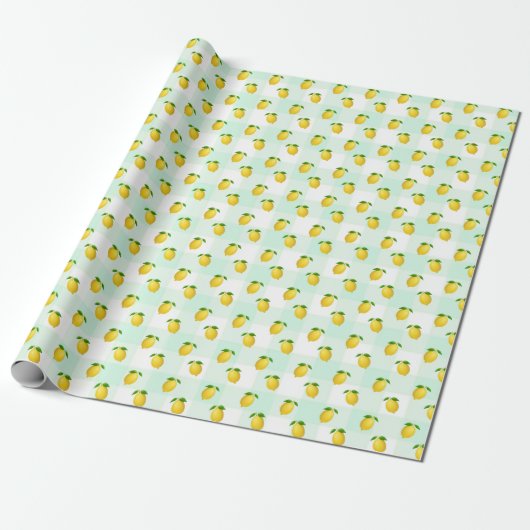 Lemon Citrus Summer Birthday Geschenkpapier (Ungerollt)
