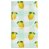 Lemon Citrus Summer Birthday Kleine Geschenktüte (Rückseite)