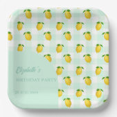 Lemon Citrus Summer Birthday Pappteller (Vorderseite)