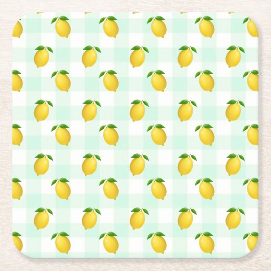 Lemon Citrus Summer Birthday Rechteckiger Pappuntersetzer (Vorderseite)