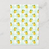 Lemon Citrus Summer Birthday Registry Begleitkarte (Rückseite)