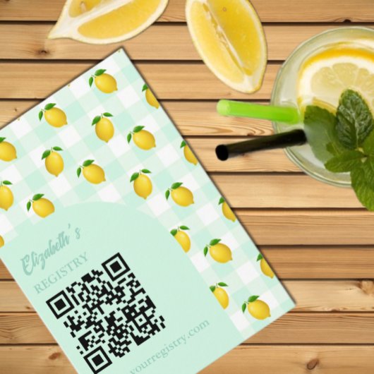 Lemon Citrus Summer Birthday Registry Begleitkarte