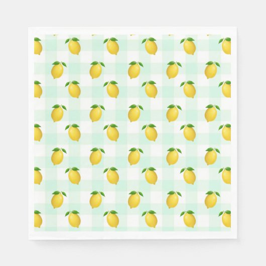 Lemon Citrus Summer Birthday Serviette (Vorderseite)
