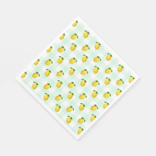 Lemon Citrus Summer Birthday Serviette (Ecke)