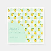 Lemon Citrus Summer Birthday Serviette (Vorderseite)