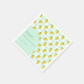 Lemon Citrus Summer Birthday Serviette (Ecke)